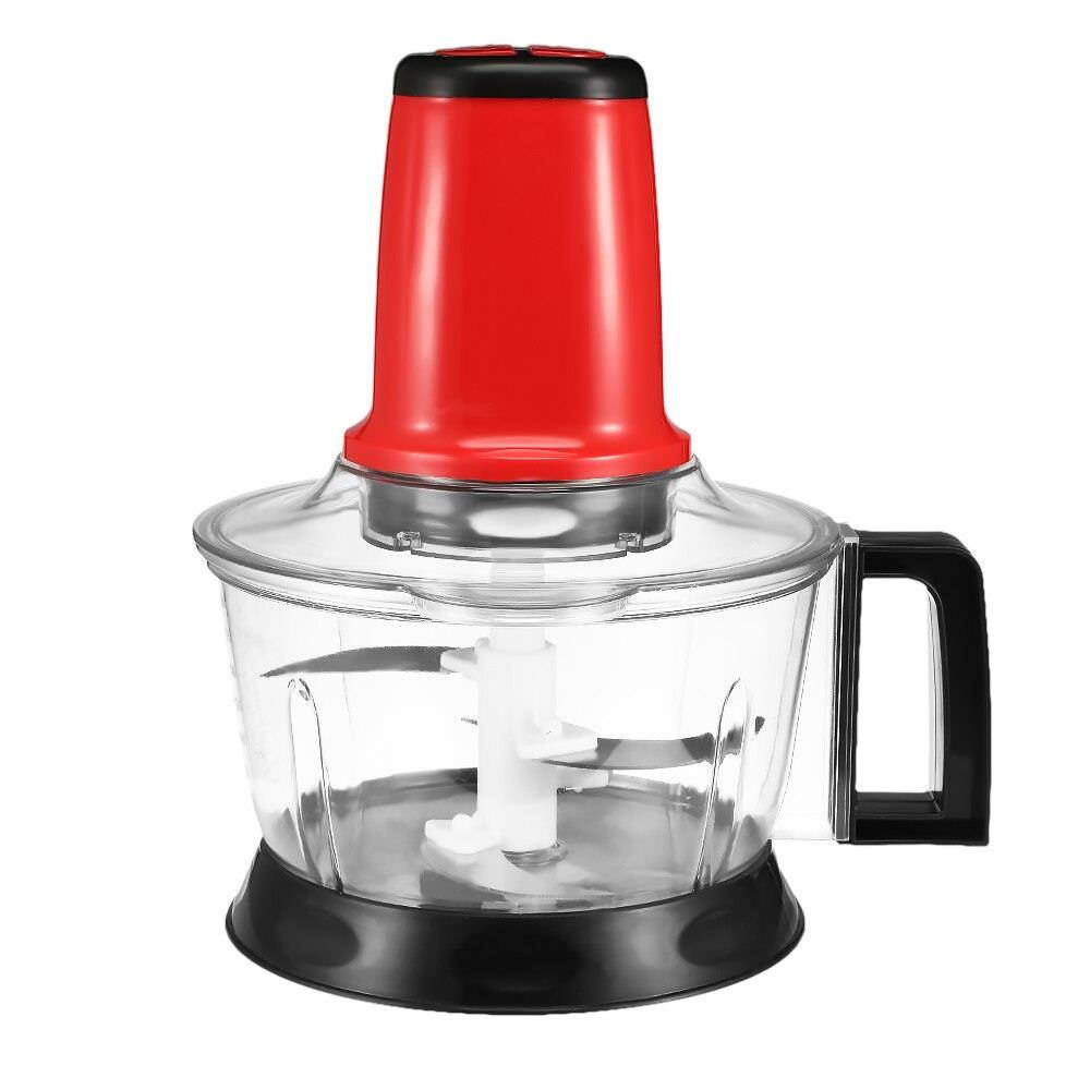 2.6L 220V 50Hz 250W Red Multifunctional Electric Meat Grinder Food Chopper US 2 Pin Plug Split Design Rated Working Time 20s