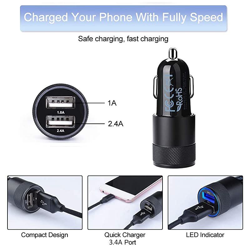 ar harger Adapter+Powerful Q30 harger+2pcs 66ft USB Type Fast harging able harger Block Plug with ord ompatible Samsung Galaxy Note 10 10+ S20 S20+ S10 S10e S9 A20 A50LG Stylo 6 5 4