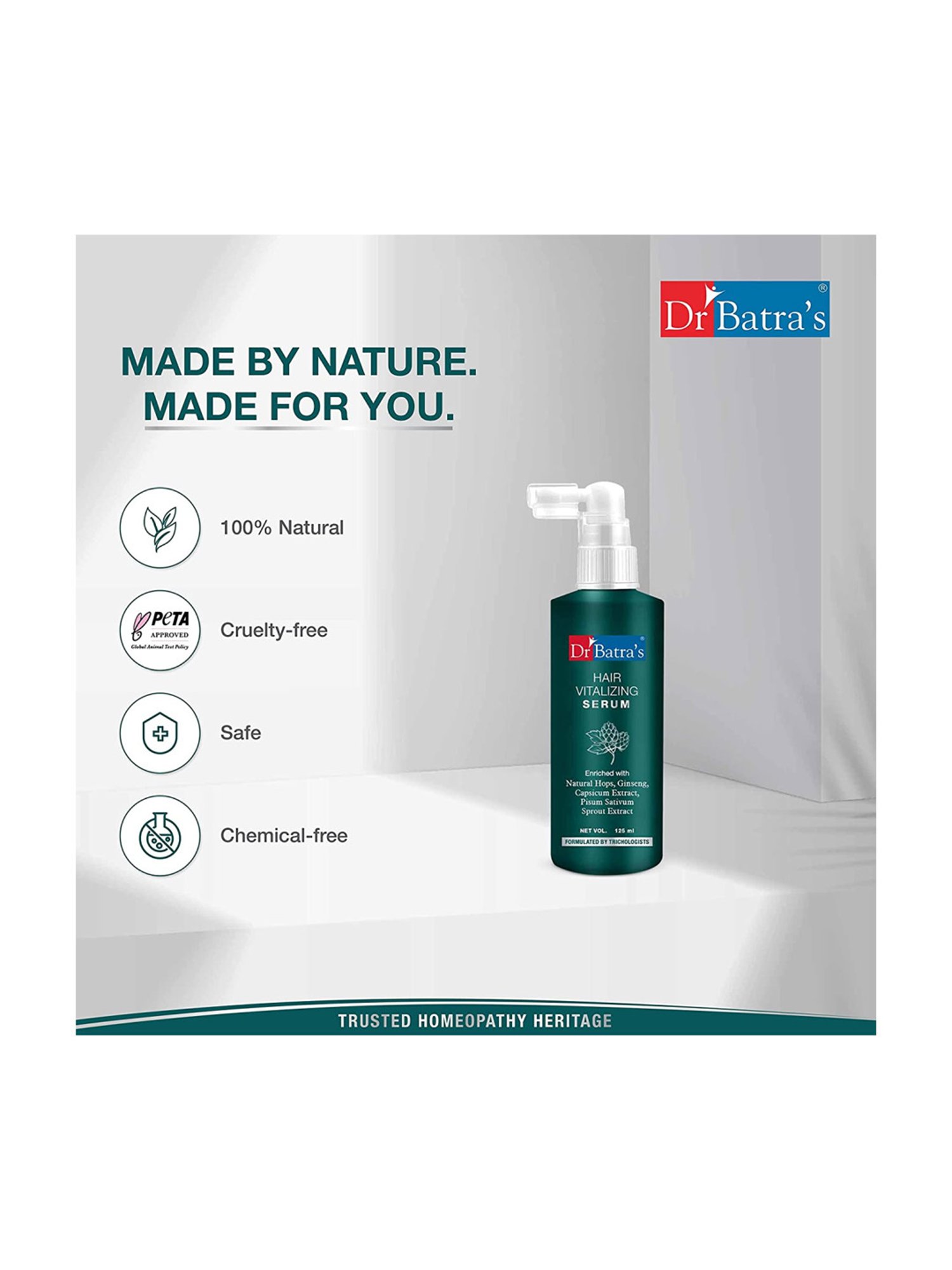 Dr. Batra's Hair Vitalizing Serum, Dandruff Cleansing Shampoo & Hair Fall Control Oil