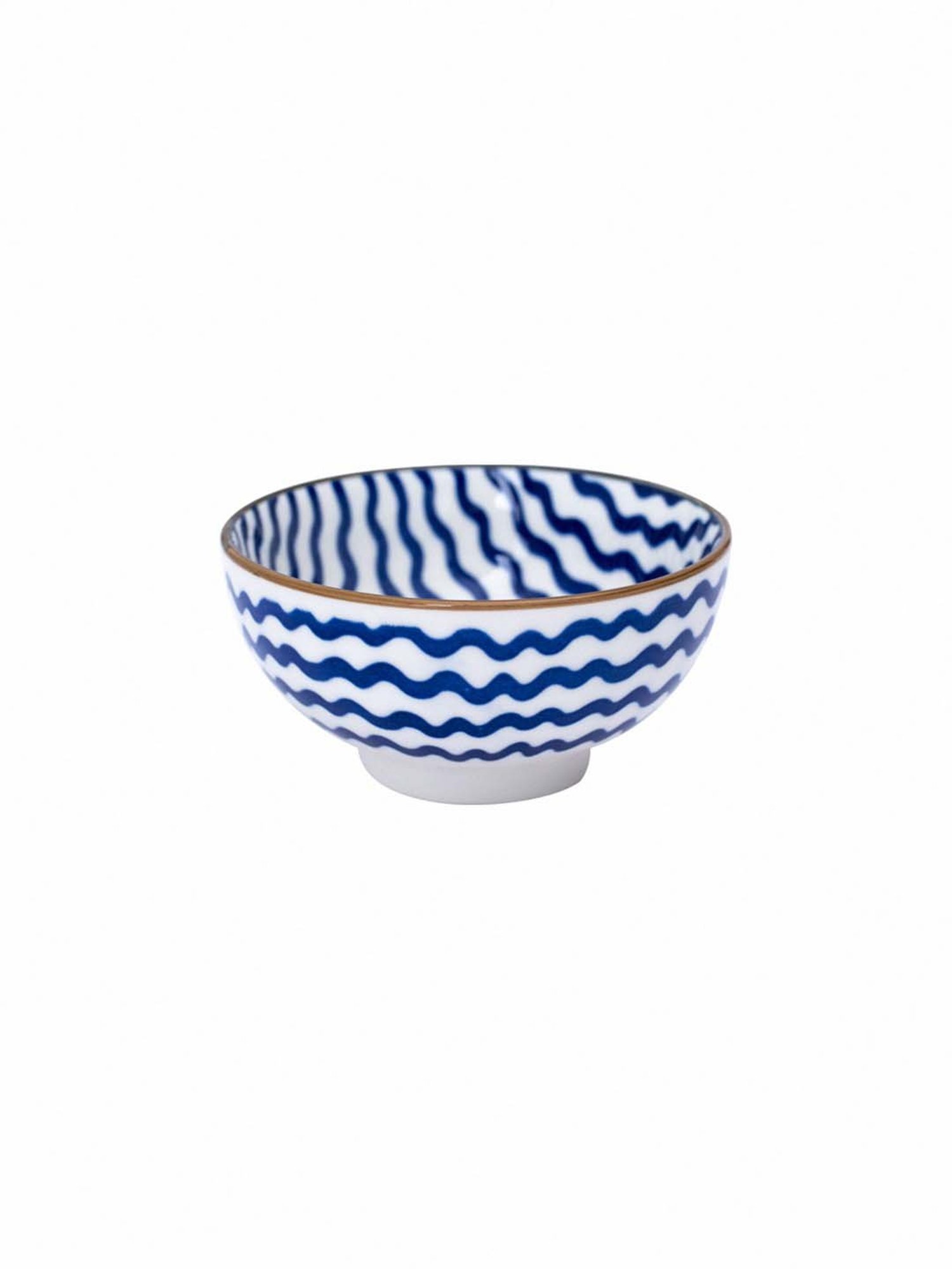White Gold Blue Porcelain 18 Piece Soup Bowl Set (6Pcs Bowl, 6Pcs Plates and 6Pcs Spoons)