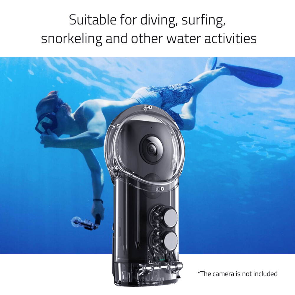 Insta360 ONE X Camera Diving Case Housing IPX8 30 Meters Waterproof with 1/4 Inch Screw Hole for Surfing Diving Snorkeling