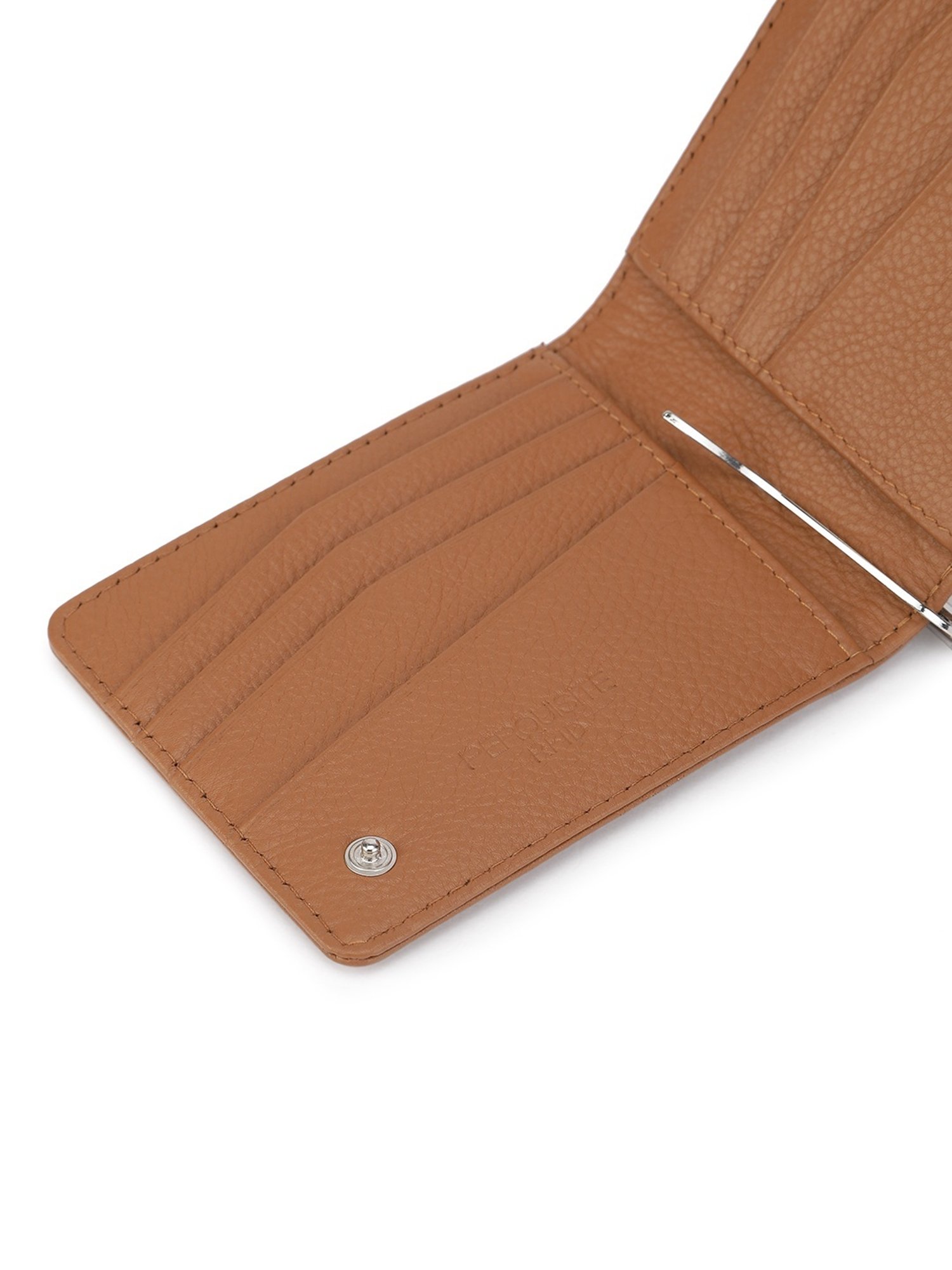 PERQUISITE Brown Casual Leather Bi-Fold Wallet for men