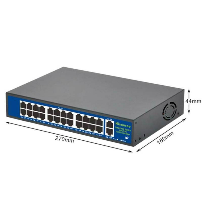 8 Port Fast Ethernet PoE Switch | 8 PoE Ports @120W, with 2 Uplink Ports | Plug & Play | Extend Mode | Priority Mode (Hi-F0820FBL-A)