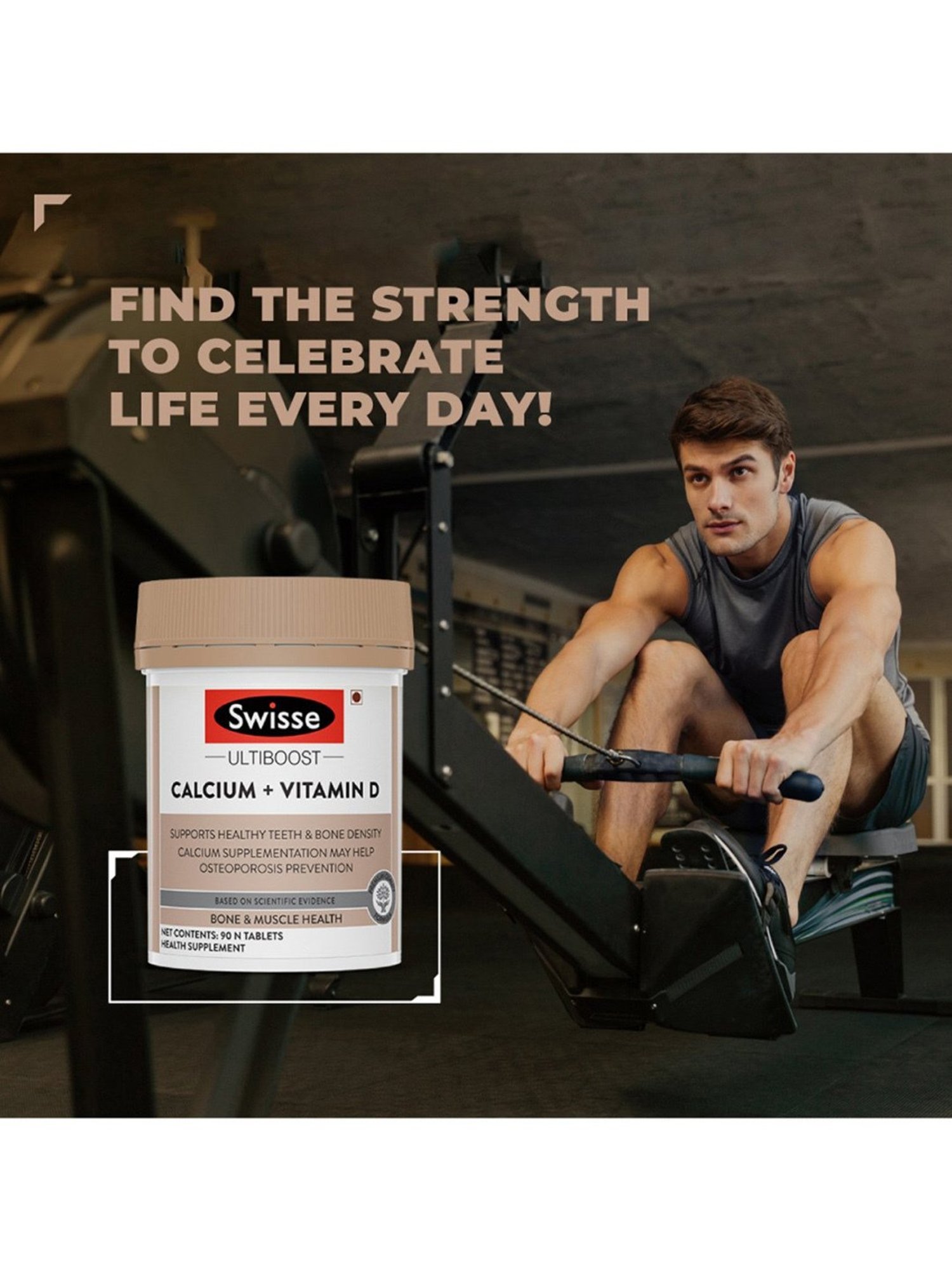 Swisse Ultiboost Calcium and Vitamin D Supplement - 90 Tablets