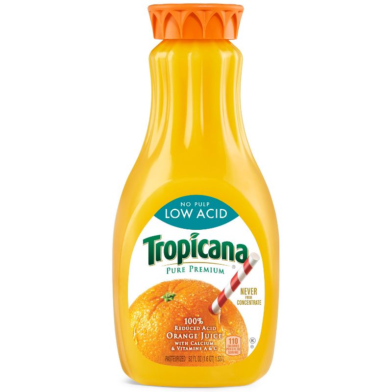 Tropicana Pure Premium No Pulp Low Acid Orange Juice - 52 fl oz