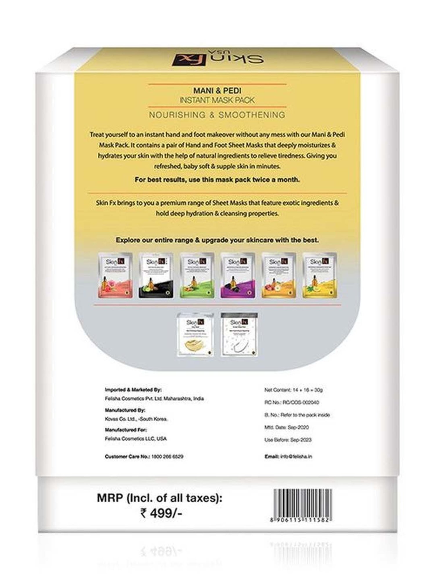 Skin Fx Hand and Foot Mani & Pedi Instant Mask - Pack of 2