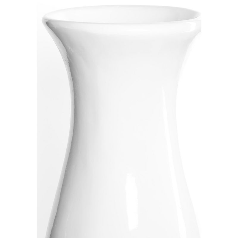 Uniquewise White Modern Fiberglass Goblet Shape Floor Vase 30 Inch High