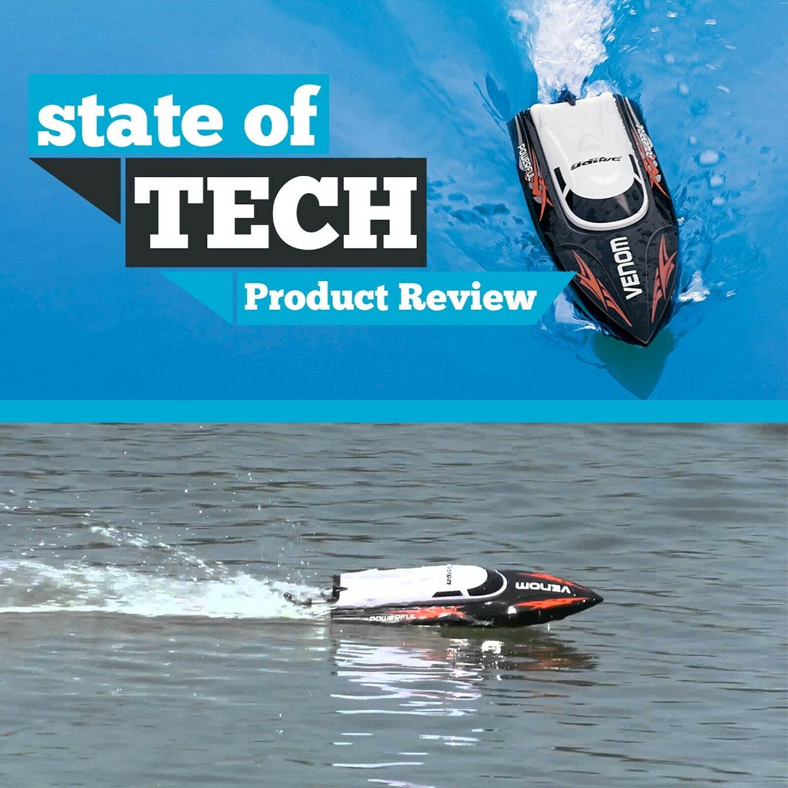 RC Boat 2.4GHz Remote Control Power Venom Boat High Speed Electric Boat