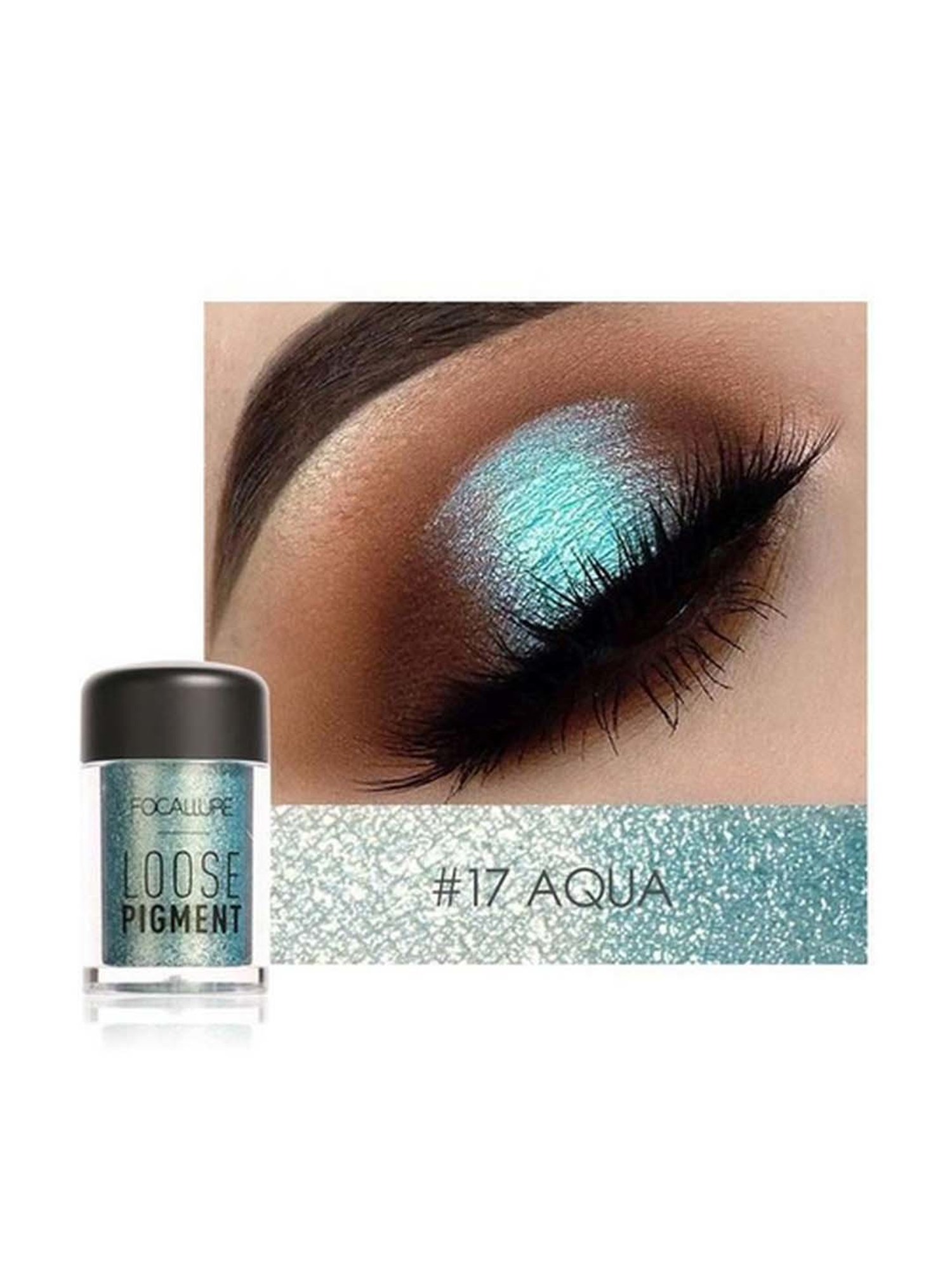 FOCALLURE Loose Pigment Eye Shadow 17 Aqua - 4.5 gm