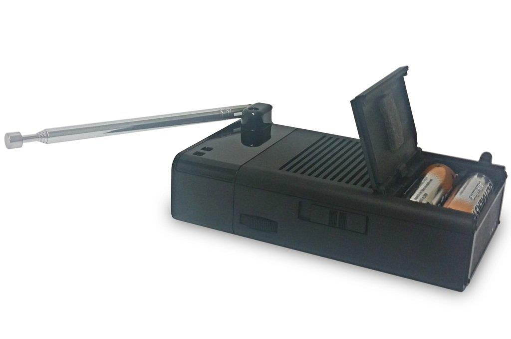 Sony ICFP26 Portable AM/FM Radio (Black) w/ Re-charger, batteries, and headphones