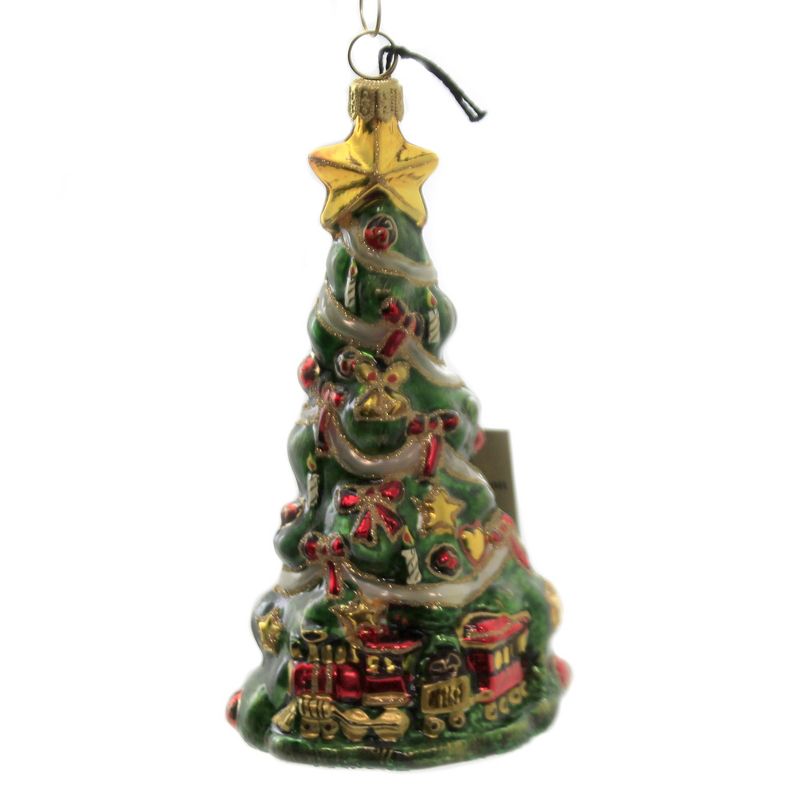 Joy To The World 5.5" O Christmas Tree W/ Train Ornament Metzler Bros  -  Tree Ornaments