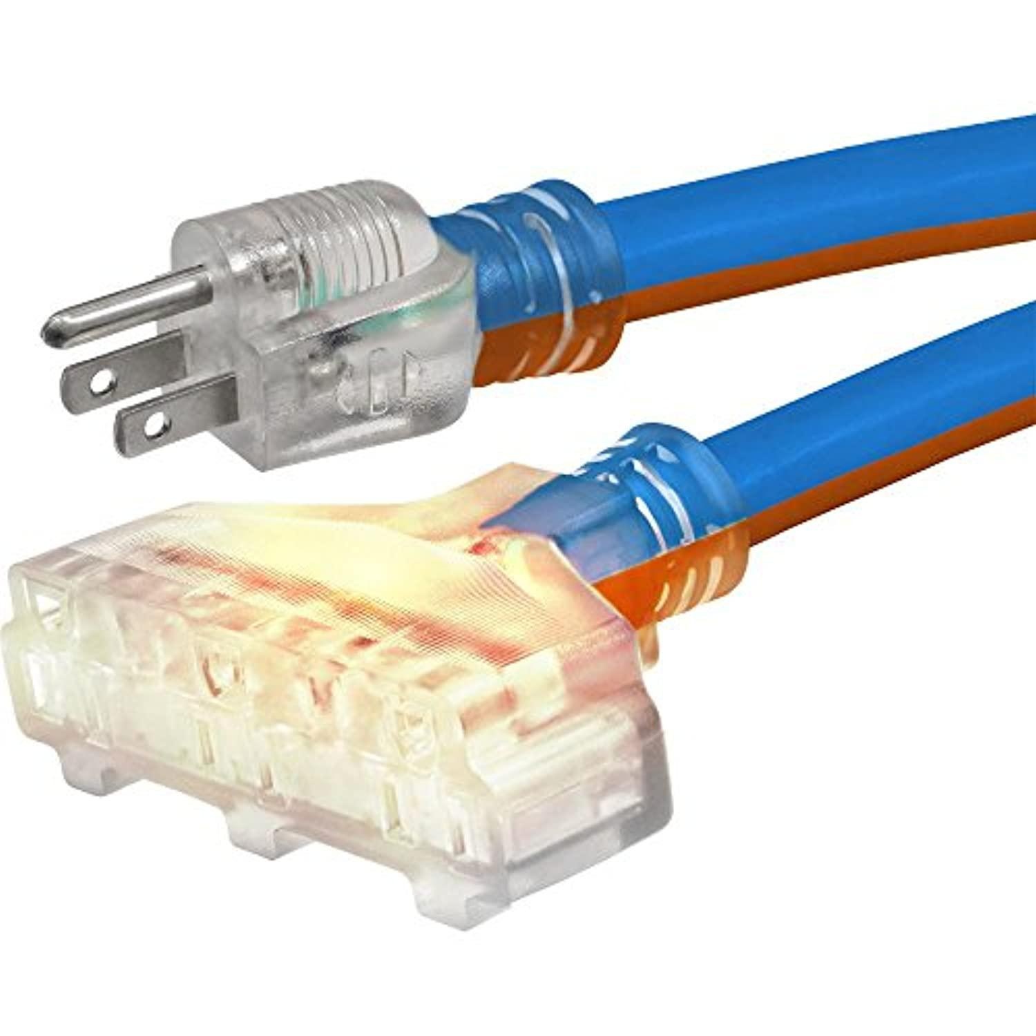 ridgid 50 ft. 12/3 premium cold weather cord with power block adapter