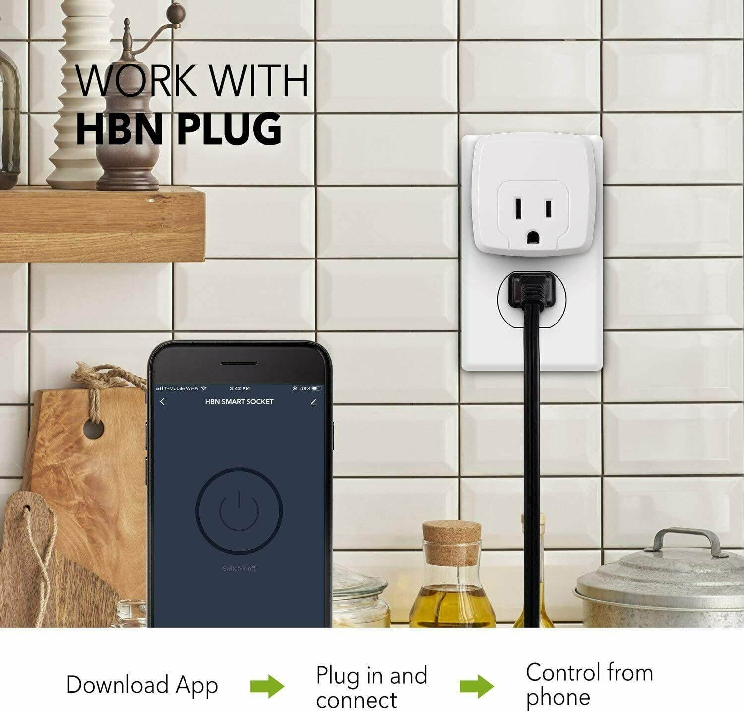 Mini Smart WiFi Plug Compble with Alexa/Google Home ETL Listed 2 Pack
