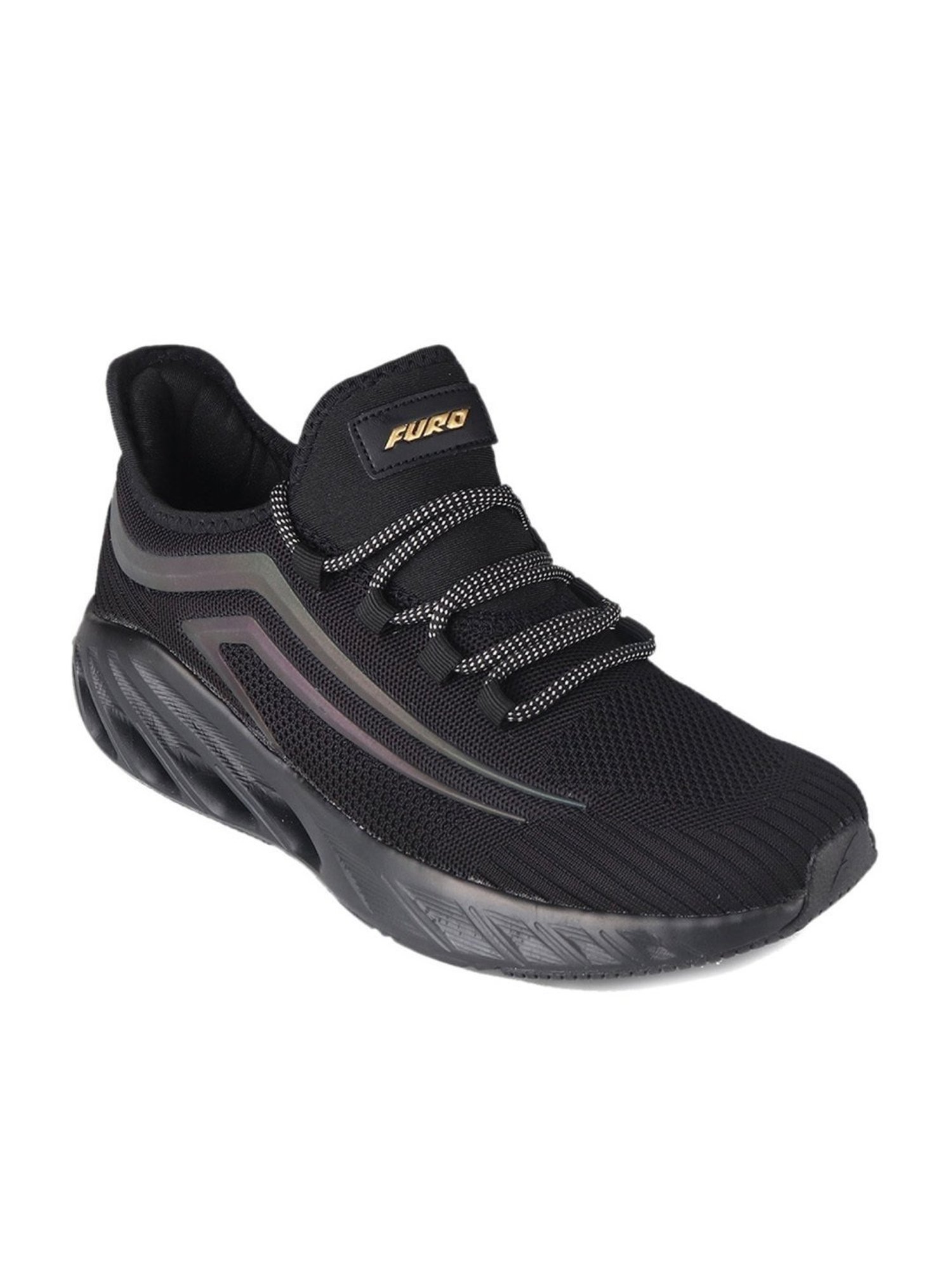 Furo By Red Chief Men's Black Running Shoes