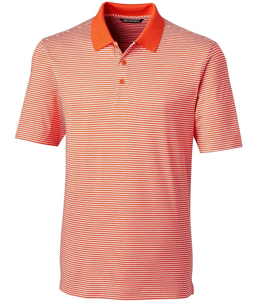 Cutter & Buck Big & Tall Forge Polo Tonal Stripe Performance Stretch Short-Sleeve Polo Shirt