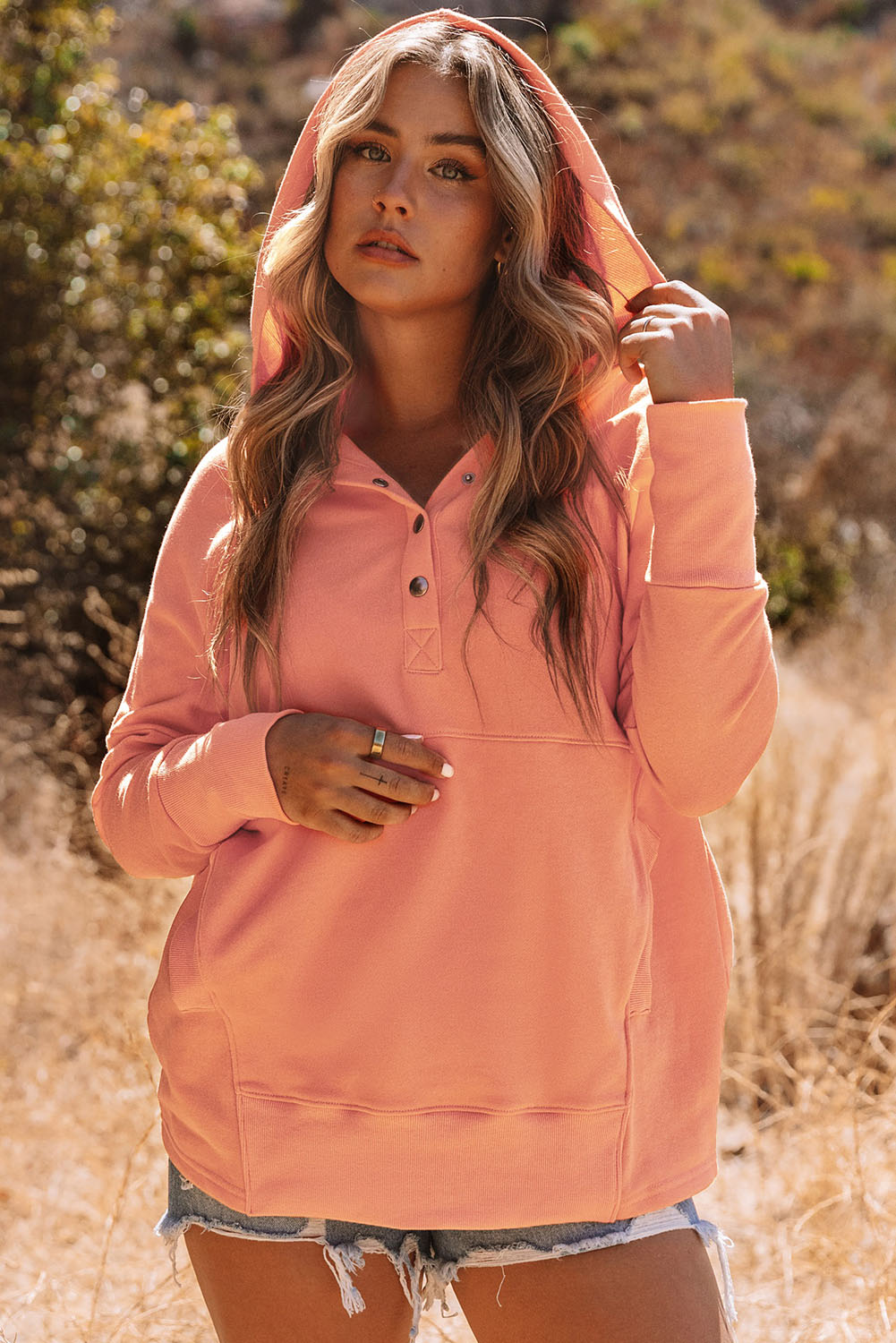 Pink Sequins Candy Cane Round Neck Sweatshirt