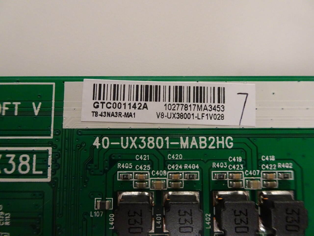 TCL 43S305TAAA 43S303TBAA Main Board (40-UX3801-MAB2HG) T8-43NA3R-MA1