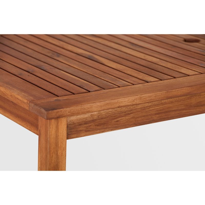 3pc Acacia Wood X Design Outdoor Patio Dining Set - Brown - Saracina Home