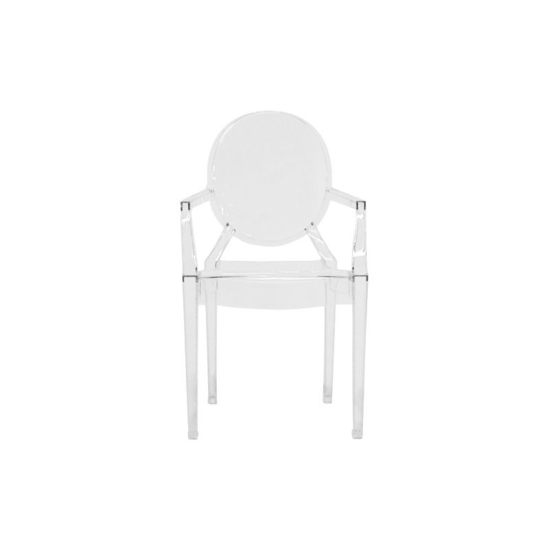 Set of 2 Dymas Modern Acrylic Armed Ghost Chairs Clear - Baxton Studio