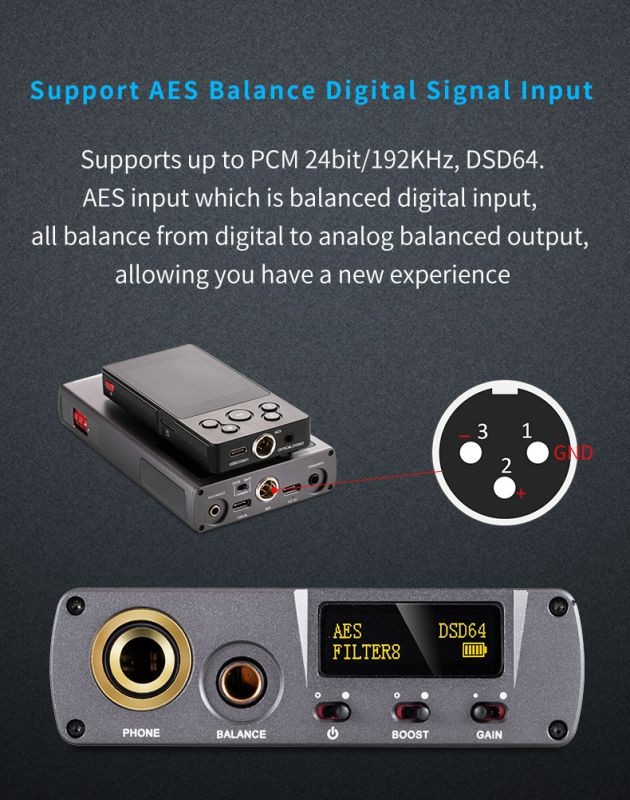 XDUOO XD05 BAL Portable HIFI Balanced DAC Decoder Bluetooth Headphone Amplifier Dual ES9038 DSD512 PCM32Bit/768KHz USB