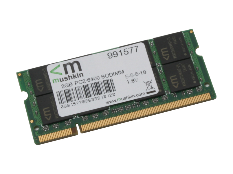 Mushkin Enhanced Essentials 2GB 200-Pin DDR2 SO-DIMM DDR2 800 (PC2 6400) Laptop Memory Model 991577