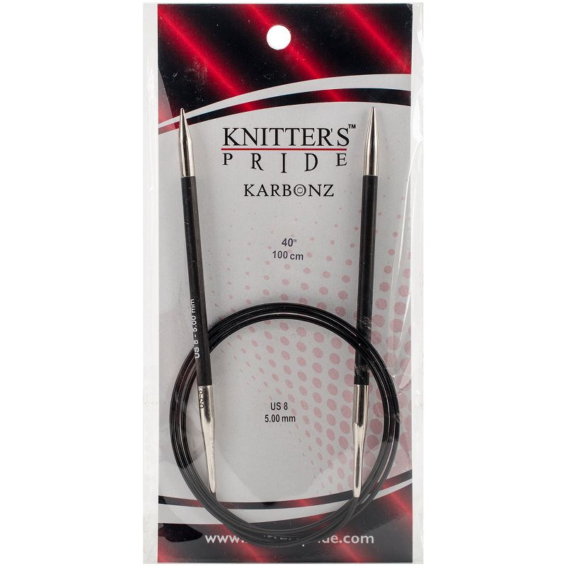 Knitter's Pride-Karbonz Fixed Circular Needles 40"-Size 8/5mm
