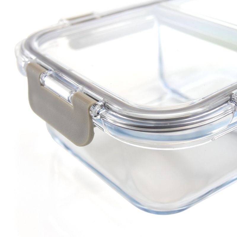 Weight Watchers 2 Section Glass Portion Control Lunch Container with Lid