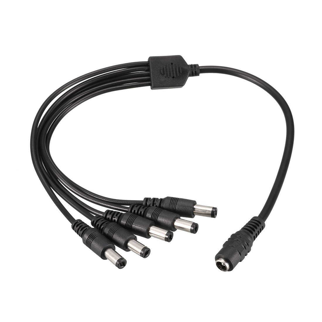 8Pcs CCTV Camera 1 Female to 5 Male 5.5x2.1mm DC Power Cable Wire Splitter