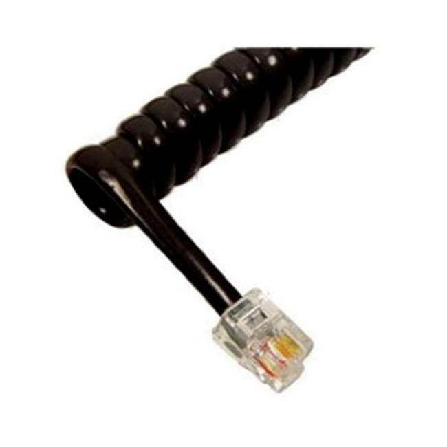 Cablesys GCHA444012FFB 12 ft. Handset Cord Flat Black