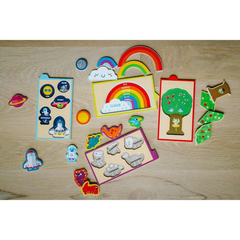 Chuckle & Roar Wooden Puzzle Set - 4pk