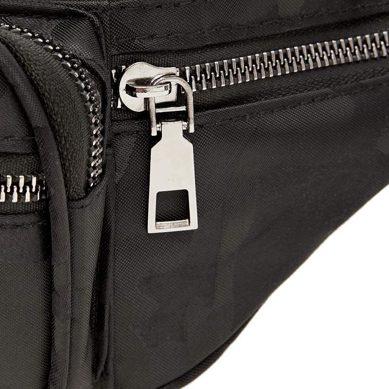 Plus Size Blue Camo Fanny Pack, Waist Bag with Adjustable Waistband 29-49 In