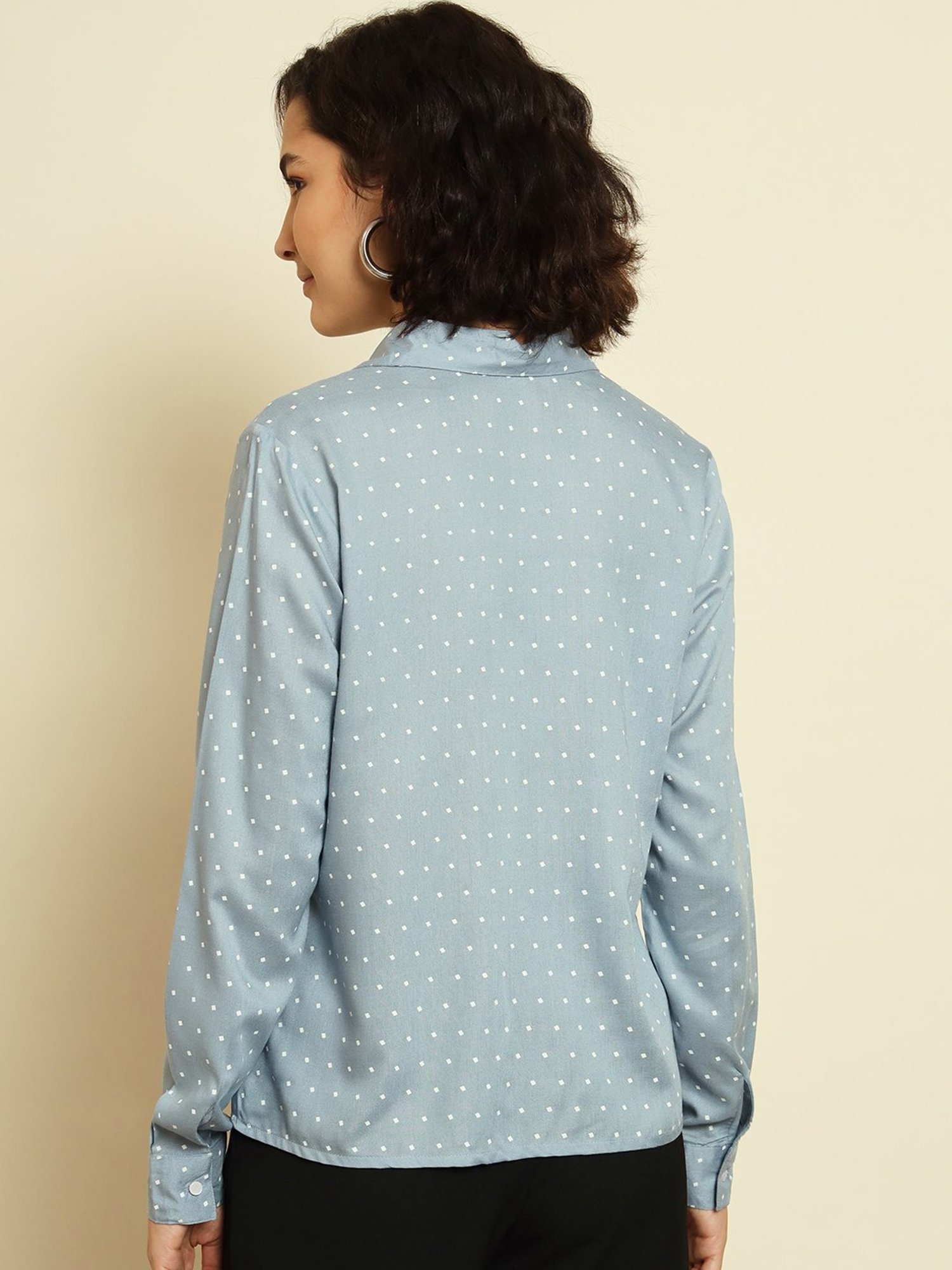 Trend Arrest Blue Polka Dots Shirt