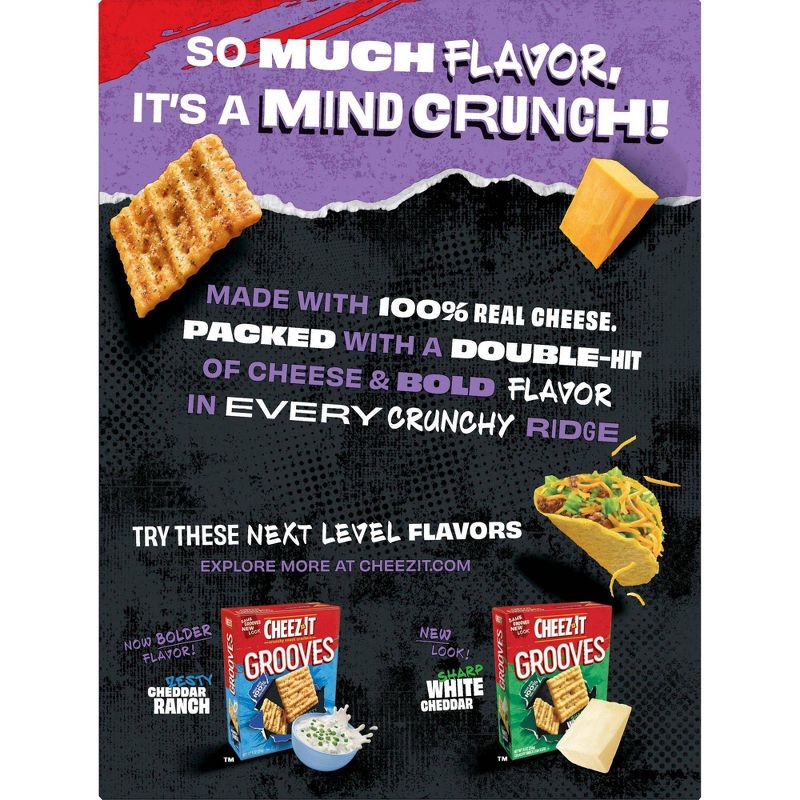 Cheez-It Grooves Loaded Cheesy Taco Crunchy Snack Crackers - 9oz