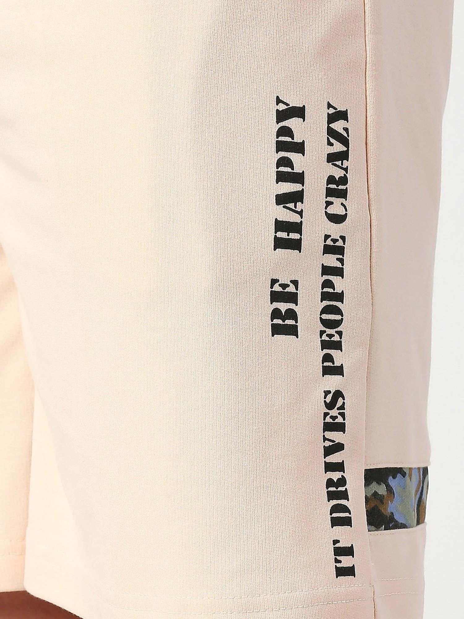 Fitz Peach Slim Fit Printed Shorts