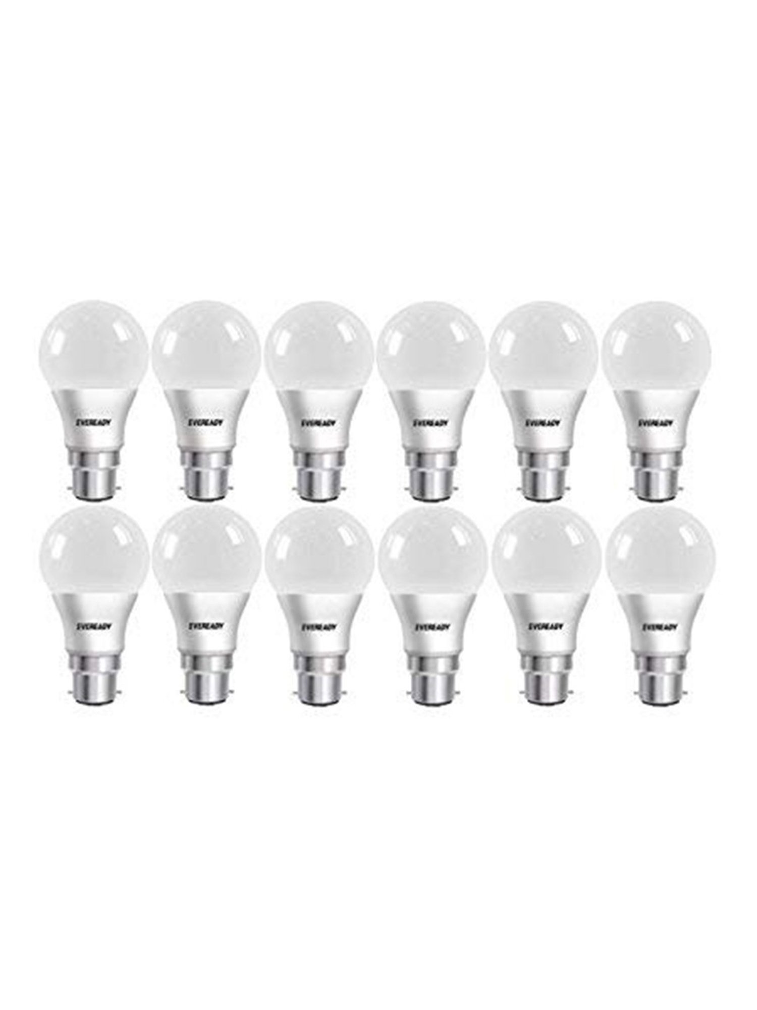 Eveready B22D 9W LED Bulb - Pack of 12 (9WPK12, White)