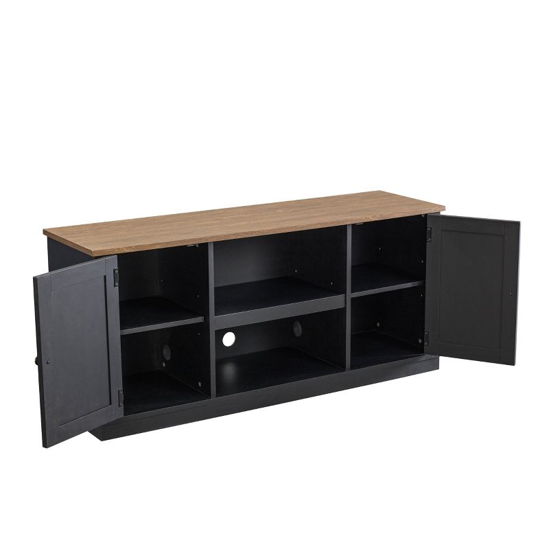 54" TV Stand For TVs up to 60" Charcoal - Home Essentials