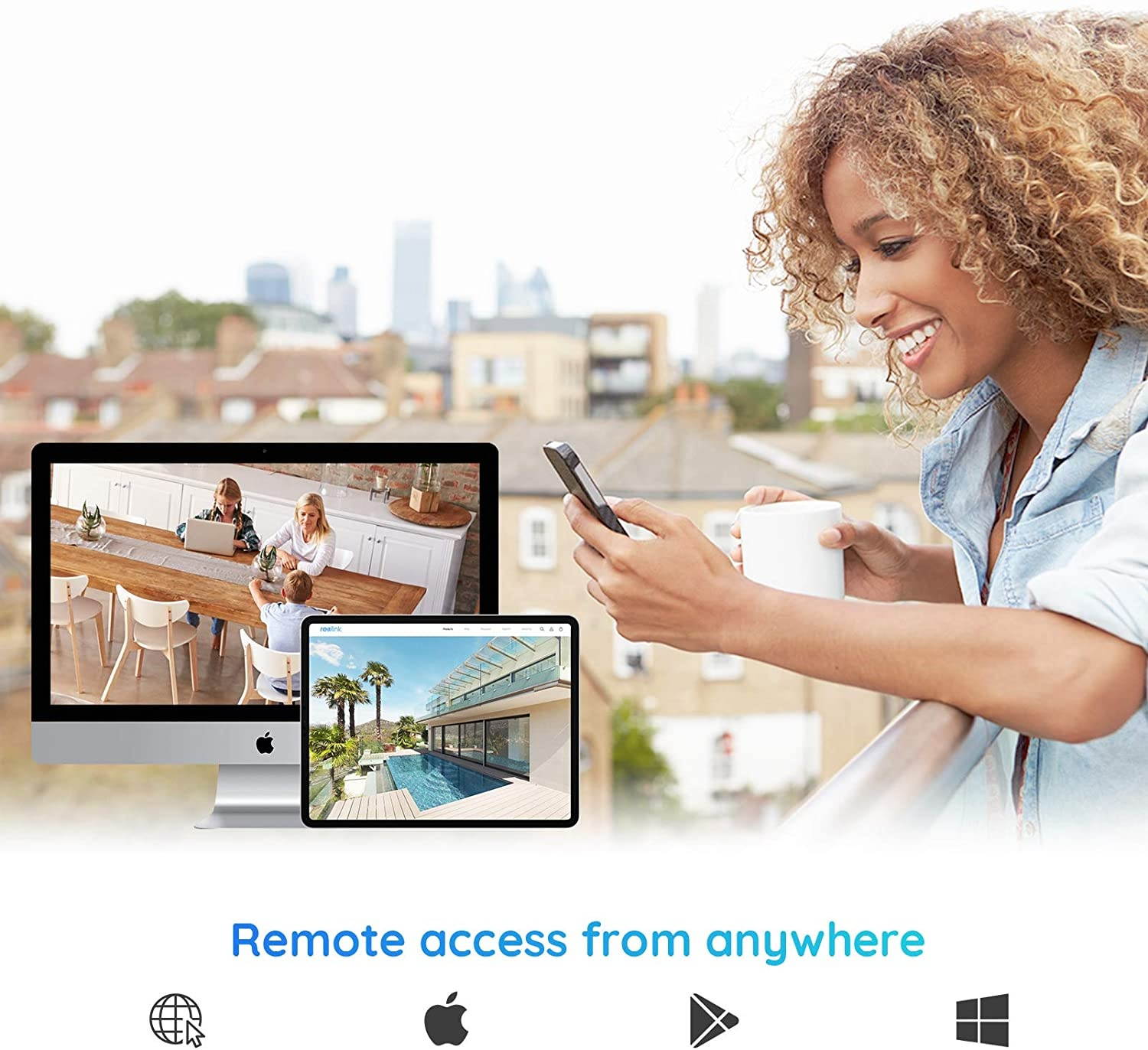 Reolink 4K PoE NVR 8 Channel Pre-Installed 2TB Hard Drive 4K/5MP/4MP/1080P HD 24/7 Surveillance Recording Home Security Camera System Video Recorder RLN8-410