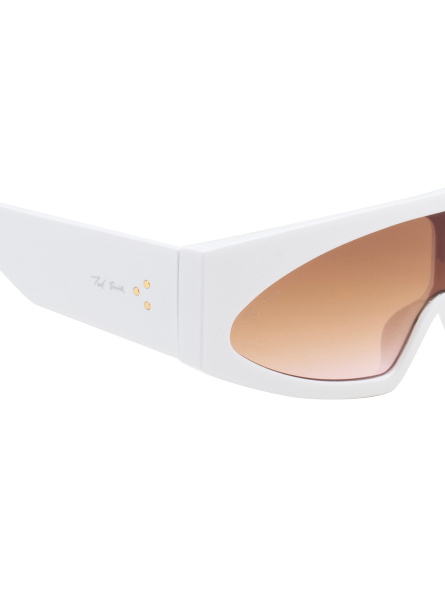 Ted Smith Brown Square UV Protection Unisex Sunglasses