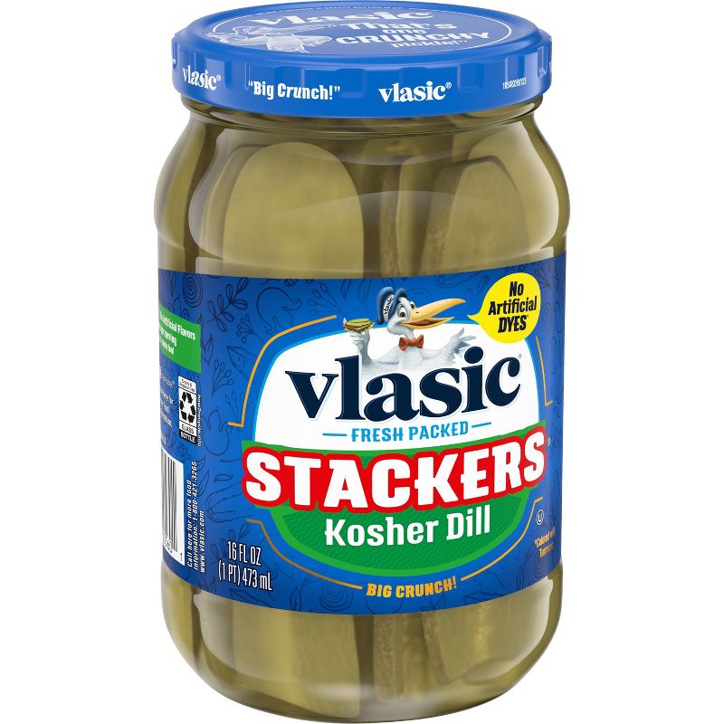 Vlasic Stackers Kosher Dill Pickle Slices - 16oz