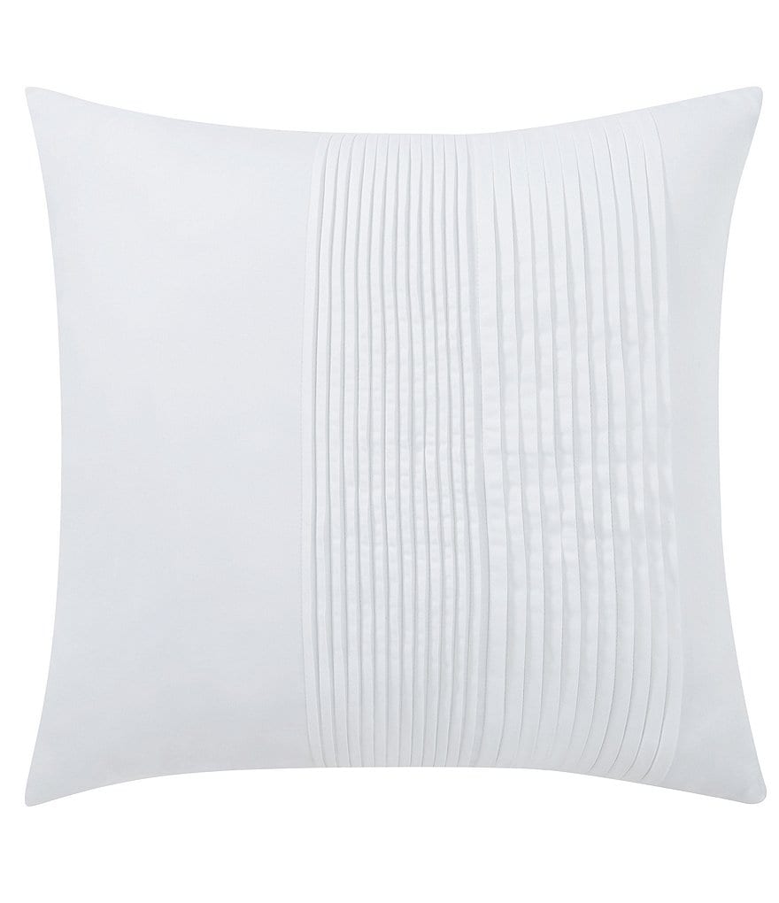 Charisma Bedford White Pleated Square Pillow