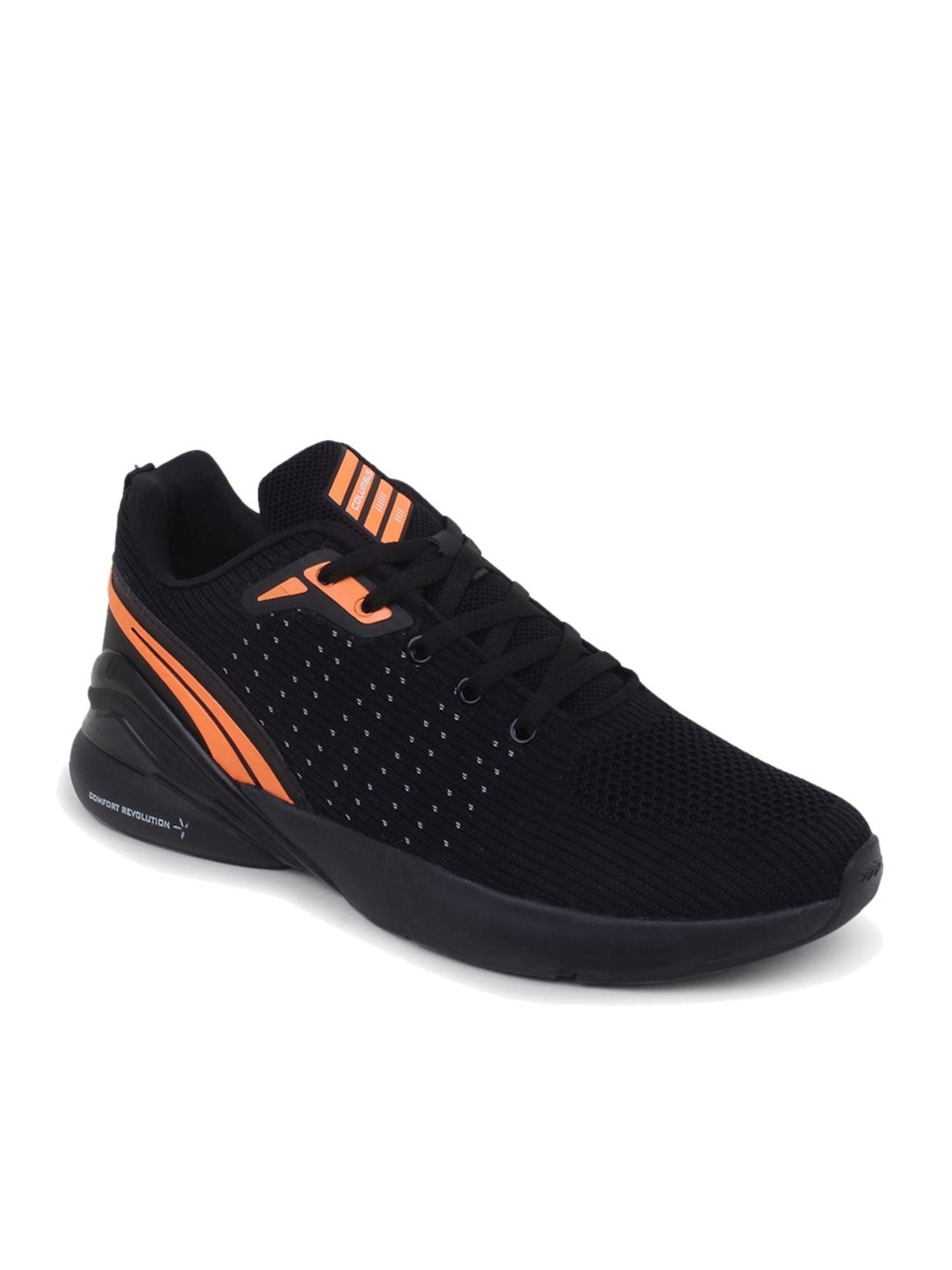 Columbus Men's Black Running Shoes