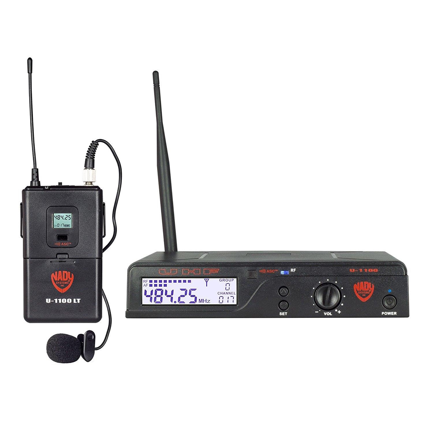 Nady U-1100 LT - 100 Channel UHF Wireless System with Omnidirectional Lavalier/Lapel Microphone Band B