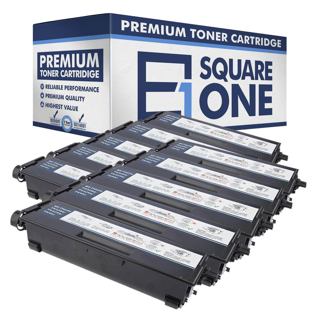 eSquareOne Compatible High Yield Toner Cartridge Replacement for Brother TN650 TN620 (Black, 10-Pack)