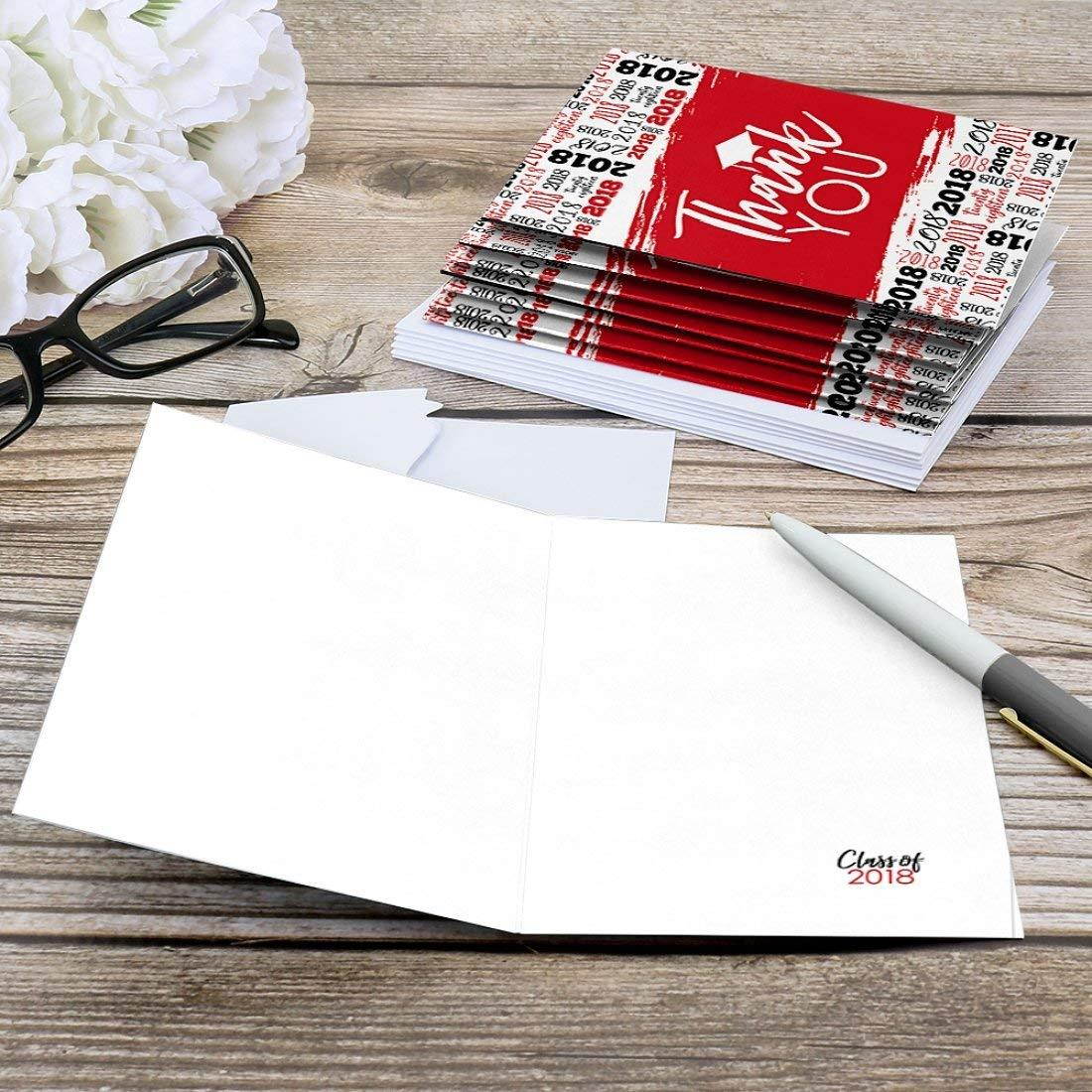 Red Grad - Best is Yet to Come - Red 2018 Graduation Party Thank You Cards (8 Count)