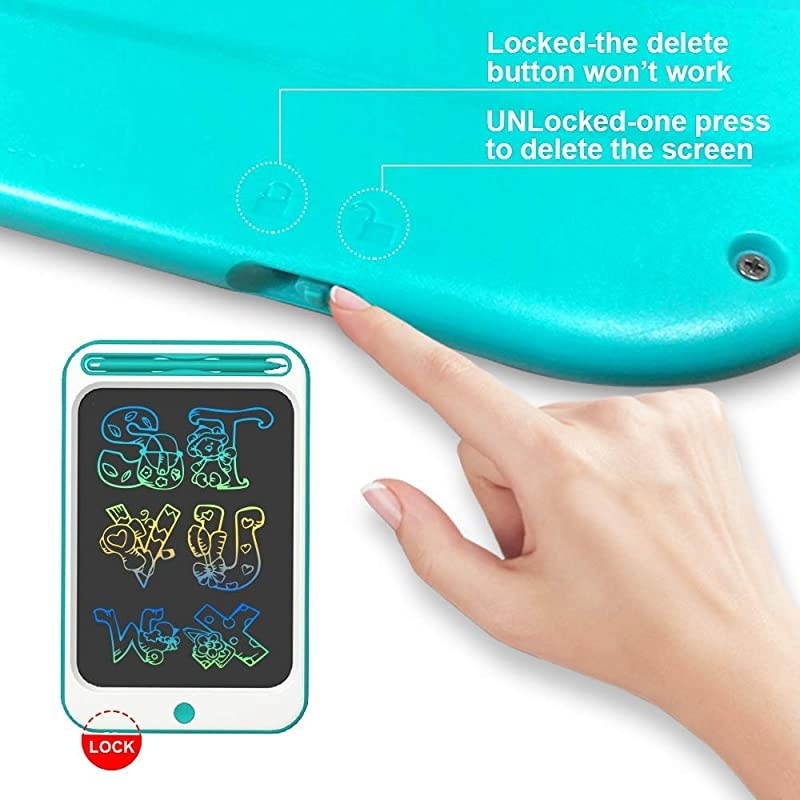 Big Side, Bright Colorful, LCD Writing Tablet, 12 Inch Colorful Digital Ewriter Electronic Graphics Tablet with Memory Lock Suitable for Kids Home School Office