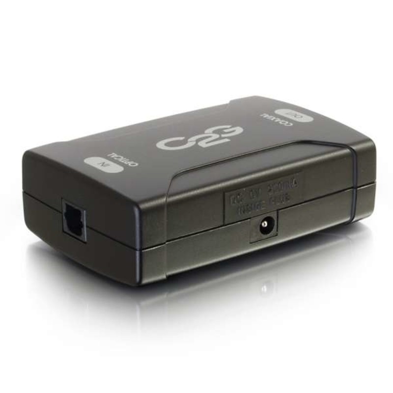 C2G 40019 Optical to Coaxial Digital Audio Converter, TAA Compliant, Black