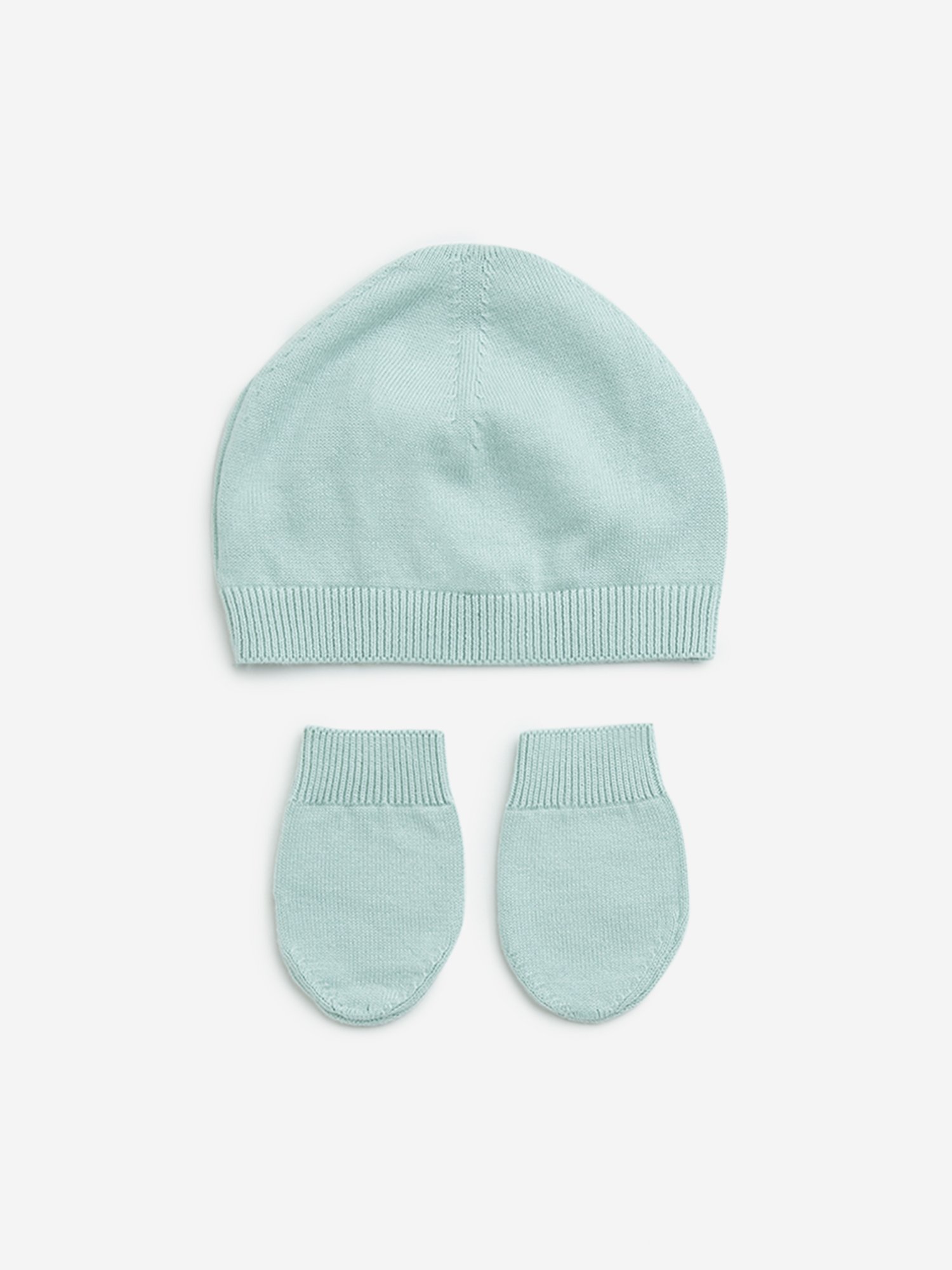 HOP Baby by Westside Sage Cotton Cap with Mittens Set