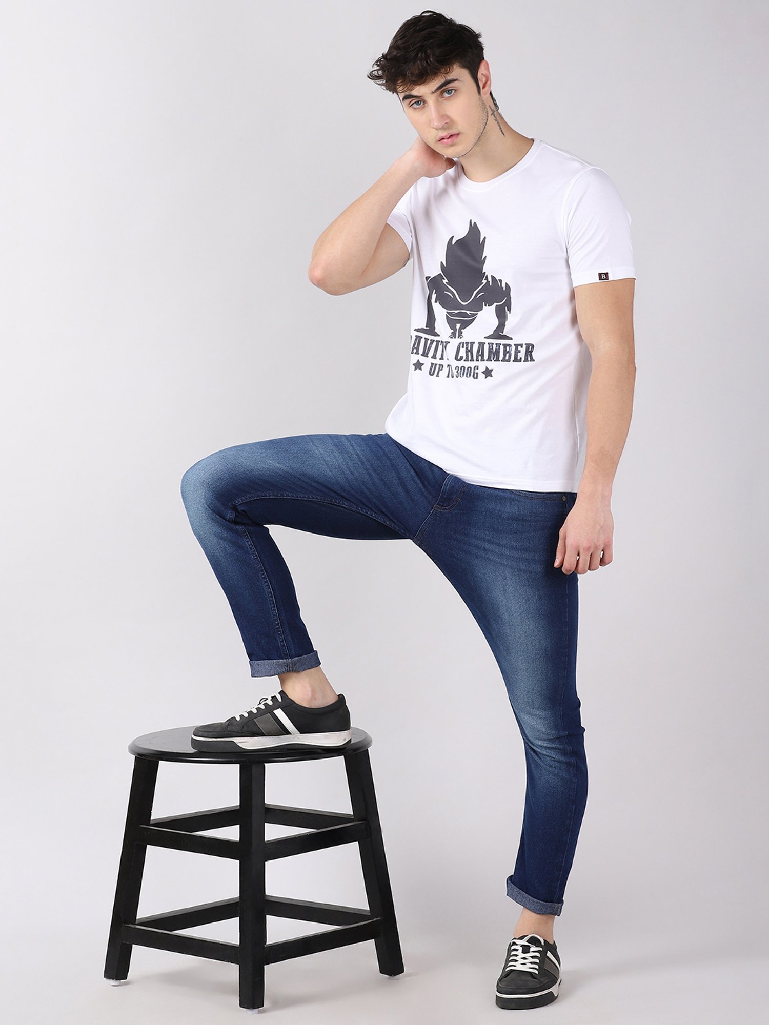 Bushirt White Cotton Crew T-Shirt