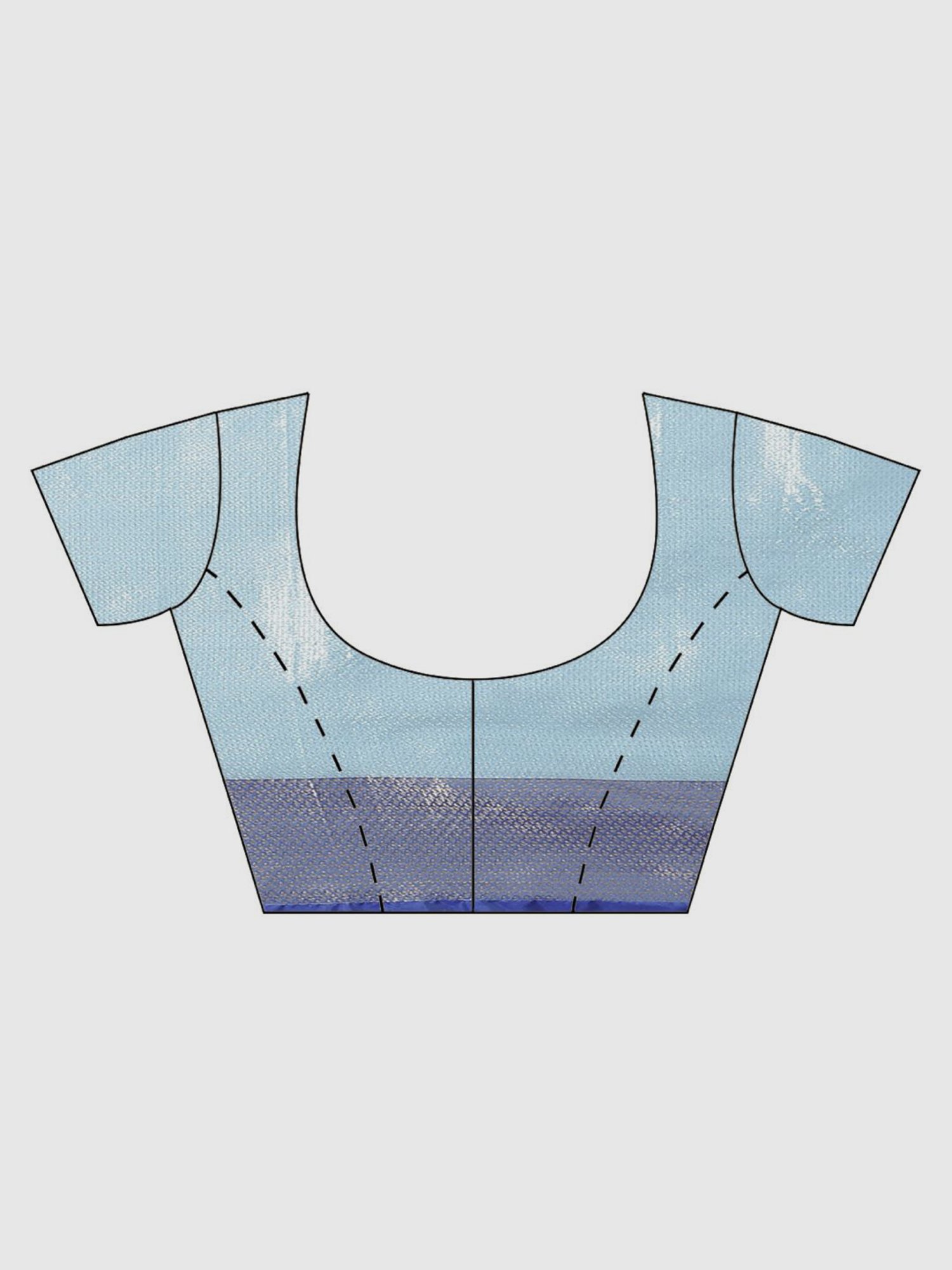 Banarasi Silk Works Blue Woven Saree With Unstitched Blouse