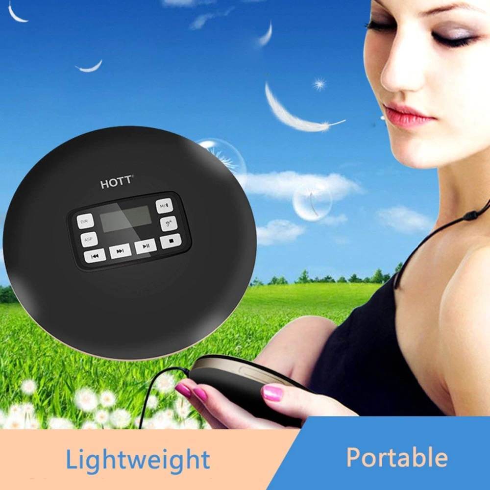 Bluetooth  CD Player, Small Walkman CD Player with LED Display, Anti-Skip/Shockproof, Personal Compact Disc Music Player